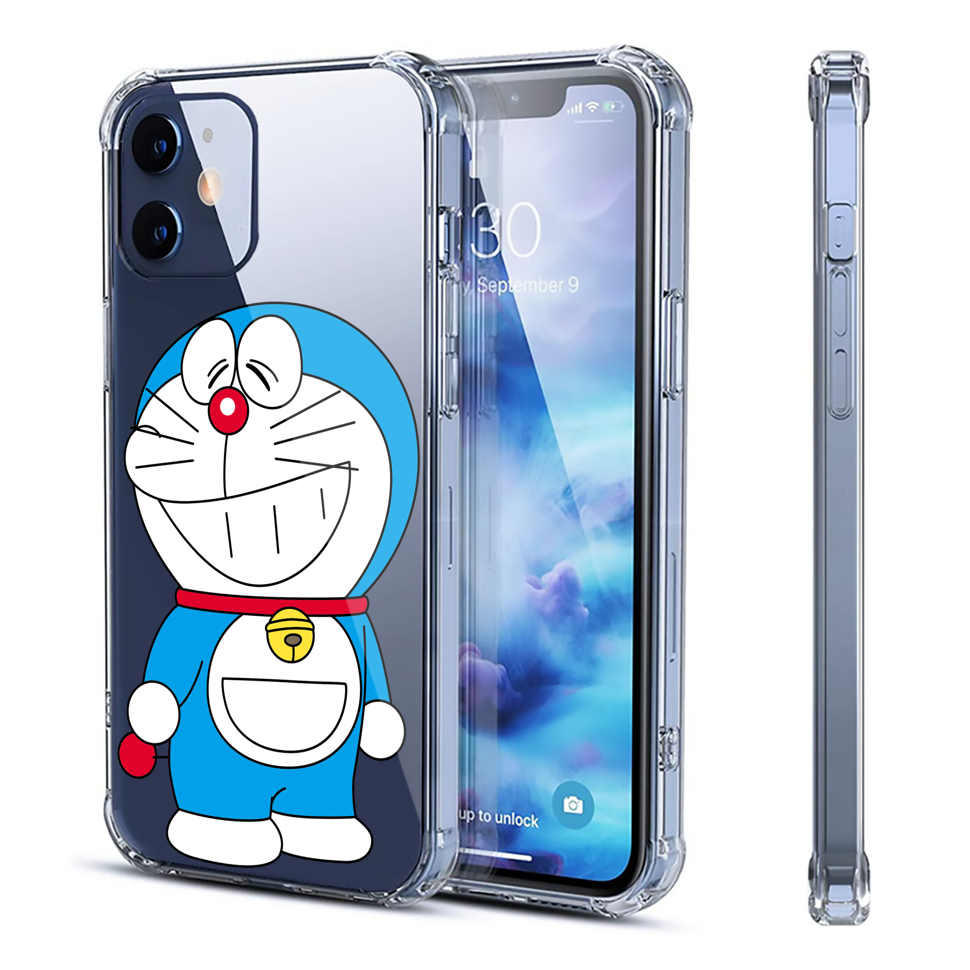 （画像用） ドラえもん Doraemon 【iPhone 12シリーズ対応】透明スマホケース（クリアソフトケース）